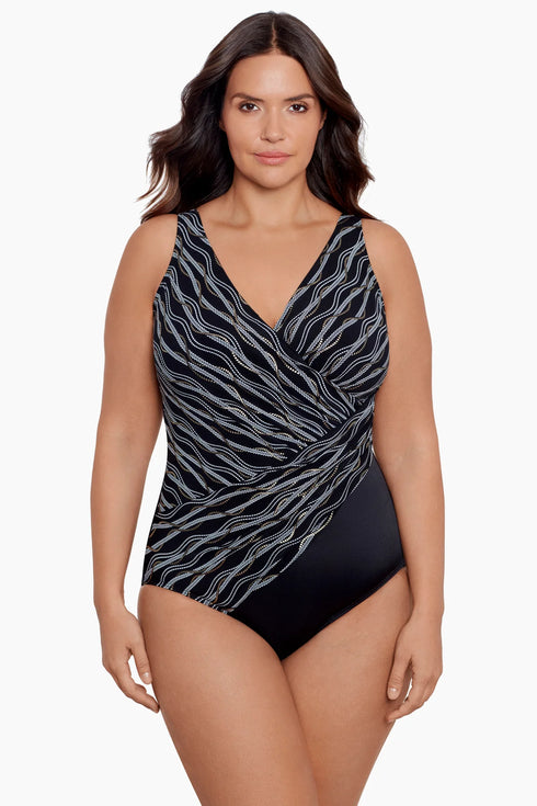 MiracleSuit Plus Size Linked In Oceanus One Piece Swimsuit